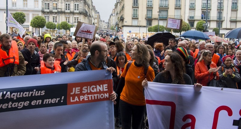 Vague orange à Rennes, 6 octobre 2018 - Audrey Moraux / SOS MEDITERRANEE